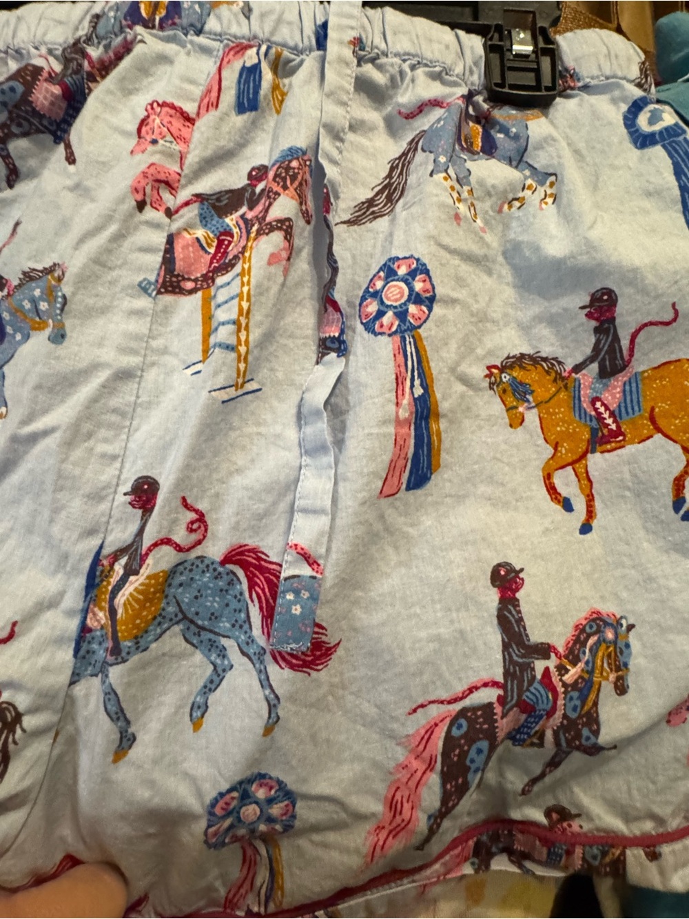 Printfresh Light Blue Equestrian Ribbon Pajama Set - Picture 7 of 7